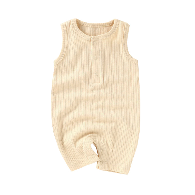 One-Piece Sleeveless Ribbed Bodysuit