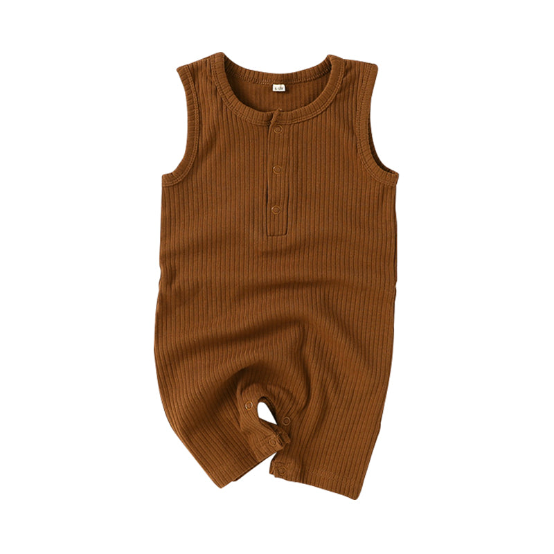 One-Piece Sleeveless Ribbed Bodysuit