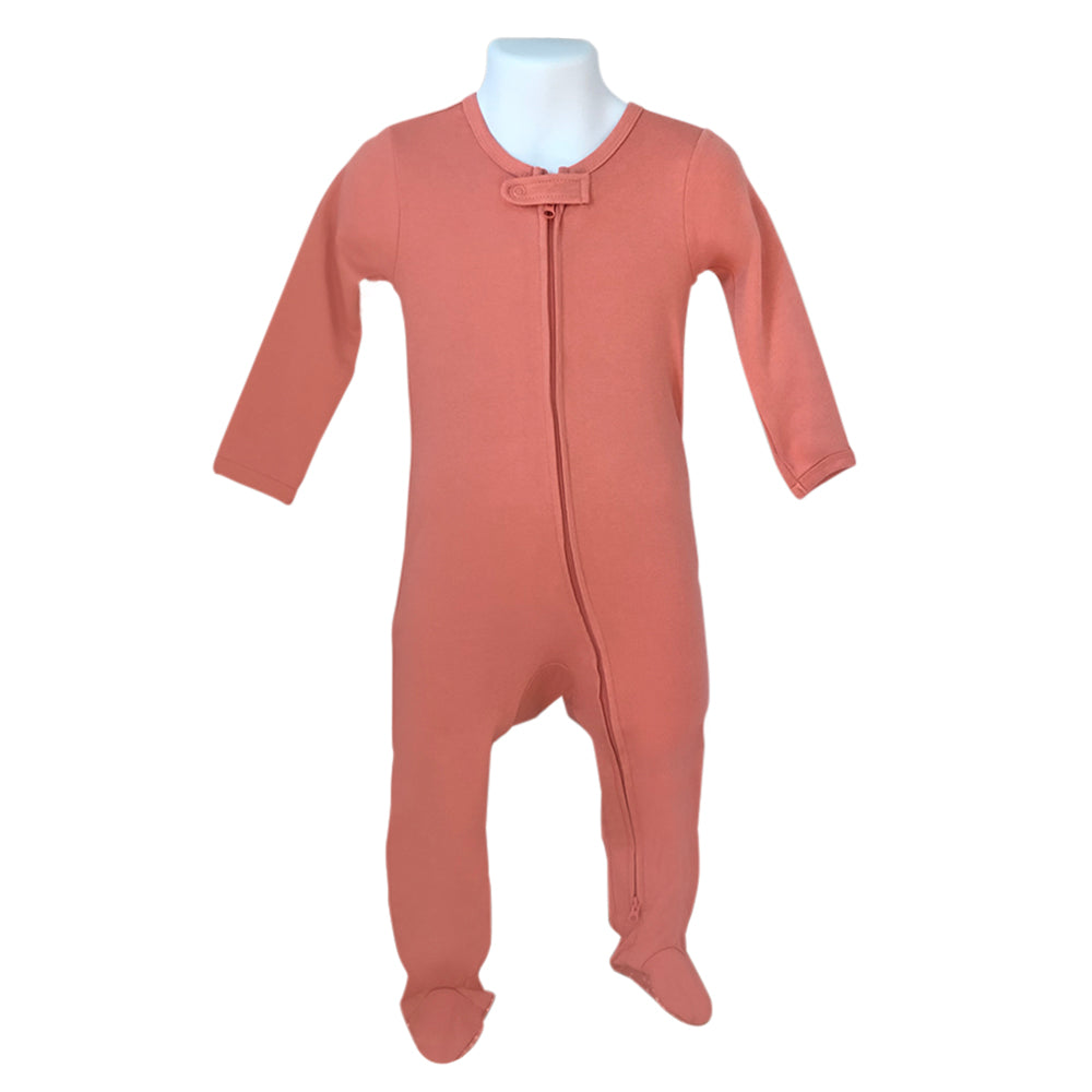 One-Piece Long Sleeve Bodysuit Zipped Footies