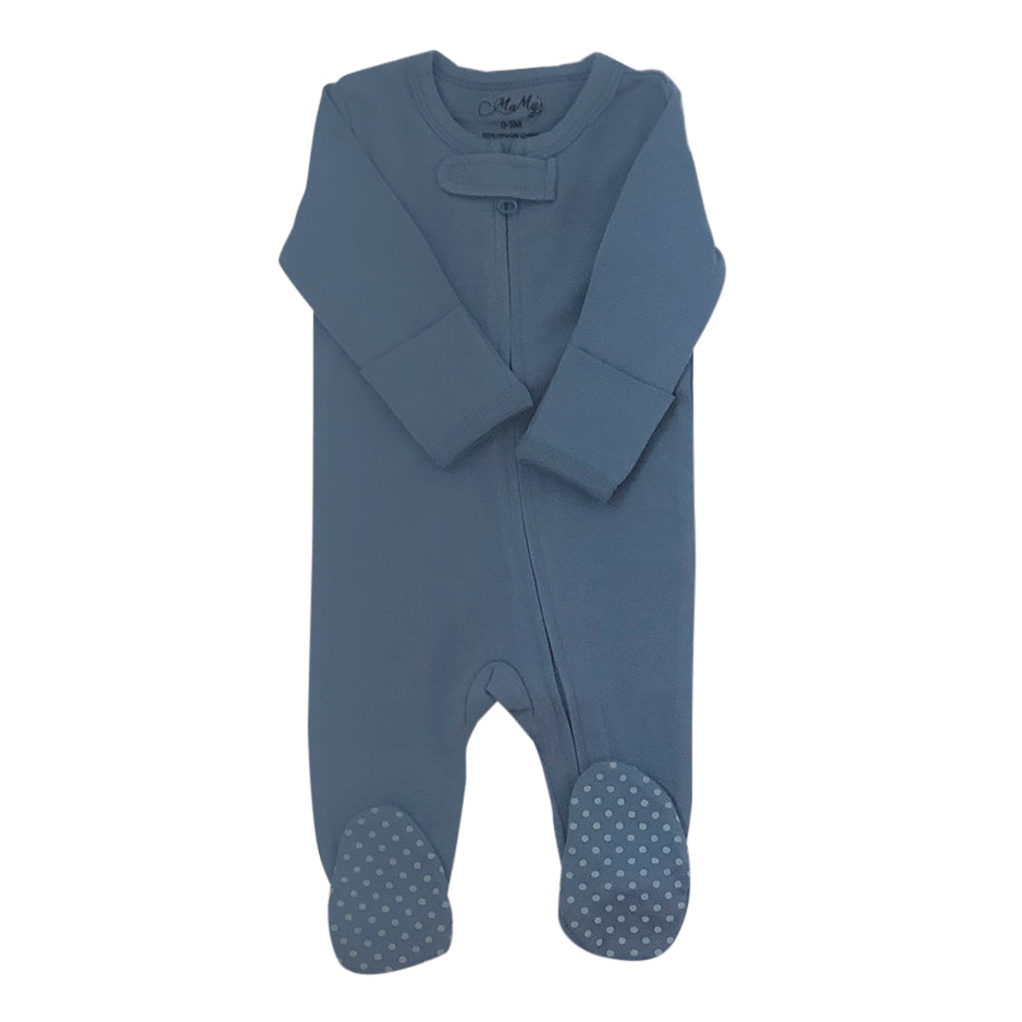 One-Piece Long Sleeve Bodysuit Zipped Footies