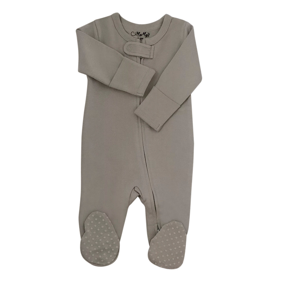 One-Piece Long Sleeve Bodysuit Zipped Footies