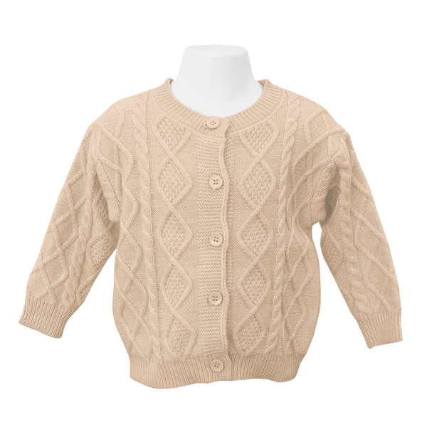 Cable Knitted Buttoned Cardigan