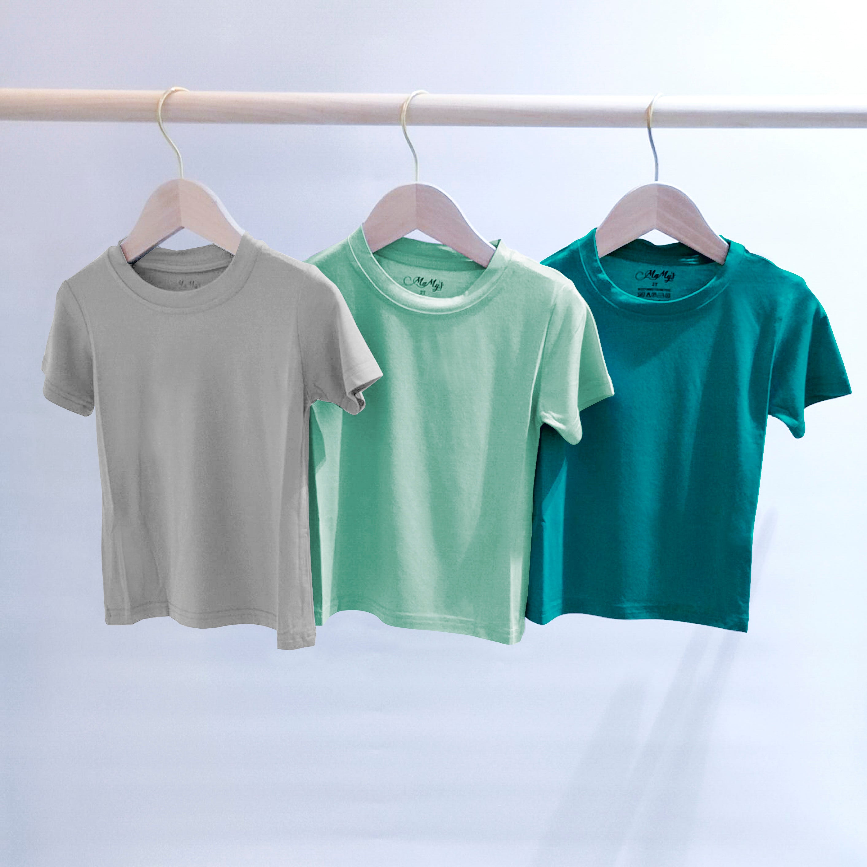 Bamboo Round Neck Short Sleeve Tees for Boys & Girls